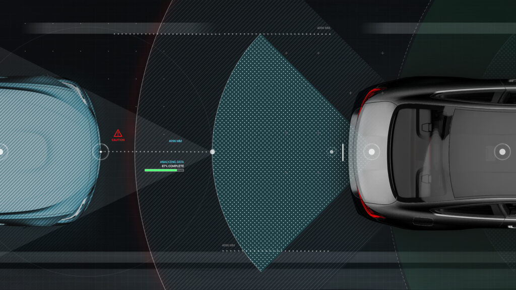Smart car sensors diagram