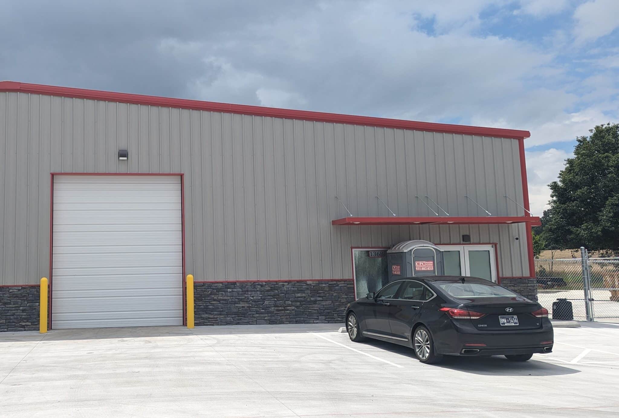 A car outside of a PACE ADAS auto shop in Clarksville, Tennessee