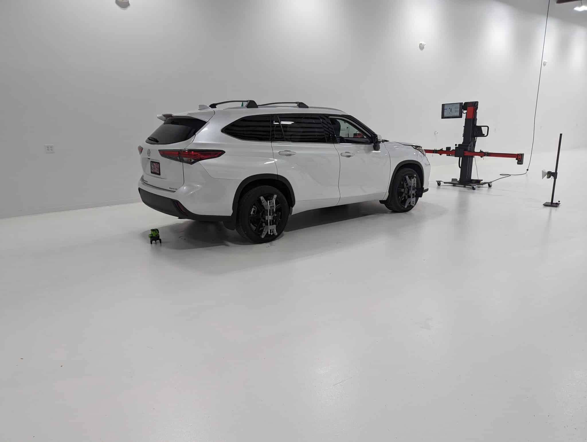 Vehicle being calibrated at PACE Clarksville