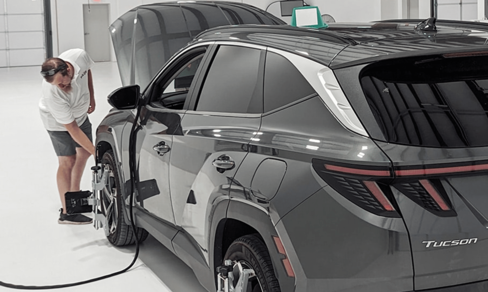 SUV getting an ADAS calibration